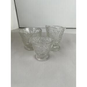 Cream Sugar Syrup Pitcher Duncan & Miller Indiana Pressed Scalloped Footed